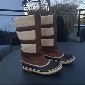 Sorel Helen of Tundra I Brown Sherpa Tall Boots